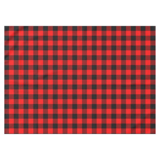 Buffalo Karo Rot und Schwarz Lumberjack Karierte D Tischdecke (Vorderseite (Horizontal))