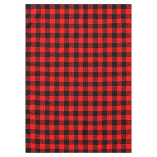 Buffalo Karo Rot und Schwarz Lumberjack Karierte D Tischdecke (Vorderseite)