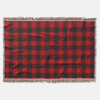 Buffalo Karo Rot und Schwarze Quadrate Kariert Decke