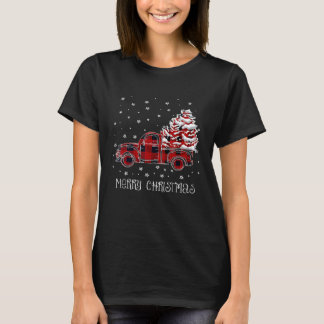 Buffalo Karo Roter LKW Vintage Weihnachten Land  T-Shirt