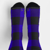 Buffalo Karo Royal Blau Kariert Socken (Oben)