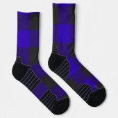 Buffalo Karo Royal Blau Kariert Socken (Rechts)