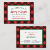 Buffalo Karo Rustikaler Weihnachtscoupon Skincare Visitenkarte (Vorne/Hinten)