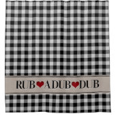 Buffalo Karo Rustikales Land Duschvorhang (Vorderseite)