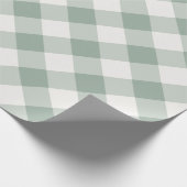 Buffalo Karo Sage Green Geschenkpapier (Ecke)