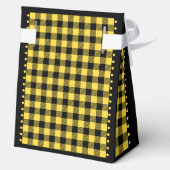 Buffalo Karo - Schwarz und Gelb - 4x2x5 Zent Geschenkschachtel (Rückseite)