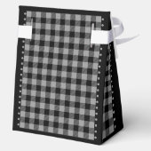 Buffalo Karo - Schwarz und Grau - 4x2x5 Zent Geschenkschachtel (Rückseite)