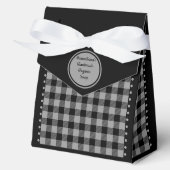 Buffalo Karo - Schwarz und Grau - 4x2x5 Zent Geschenkschachtel (Vorderseite)