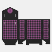 Buffalo Karo - Schwarz und Lila - 4x2x5 Zent Geschenkschachtel (Ungefaltet)