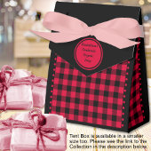 Buffalo Karo - Schwarz und Rot - 4x2x5 Zent Geschenkschachtel