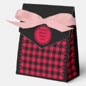 Buffalo Karo - Schwarz und Rot - 4x2x5 Zent Geschenkschachtel (Vorderseite)