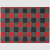 Buffalo Karo Schwarz und Rot Seidenpapier (Vorderseite)