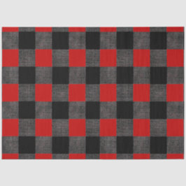Buffalo Karo Schwarz und Rot Seidenpapier