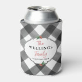 Buffalo Karo Schwarz & Weiß Weihnachtsfest Party D Dosenkühler (Kanne Vorderseite)