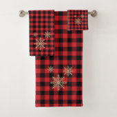 Buffalo Karo Snowflake Pattern Badetuch Set (Insitu)