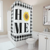 Buffalo Karo Sonnenblume "Zuhause" Duschvorhang (Beispiel)
