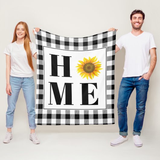 Buffalo Karo Sonnenblume "Zuhause" Fleecedecke (Beispiel)