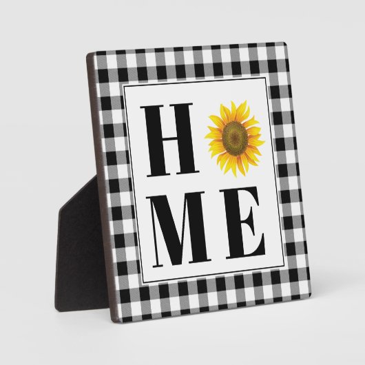 Buffalo Karo Sonnenblume "Zuhause" Fotoplatte (Vorderseite)