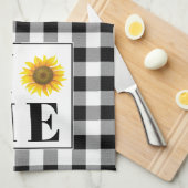 Buffalo Karo Sonnenblume "Zuhause" Geschirrtuch (Viertel Falte)