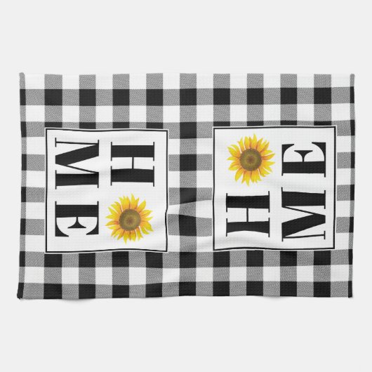 Buffalo Karo Sonnenblume "Zuhause" Geschirrtuch (Horizontal)