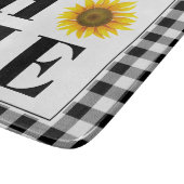 Buffalo Karo Sonnenblume "Zuhause" Schneidebrett (Ecke)