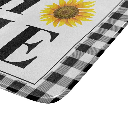 Buffalo Karo Sonnenblume "Zuhause" Schneidebrett (Ecke)