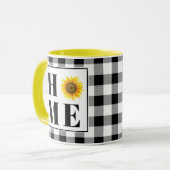 Buffalo Karo Sonnenblume "Zuhause" Tasse (Vorderseite Links)