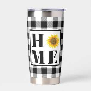 Buffalo-Karo-Sonnenblume "Zuhause"   Thermobecher