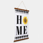 Buffalo Karo Sonnenblume "Zuhause" Wandteppich Mit Holzrahmen (Gewinkelt)