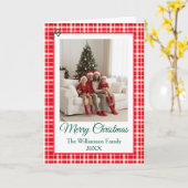 Buffalo Karo Style Foto Rahmen Frohe Weihnachten Karte (Gelbe Blume)