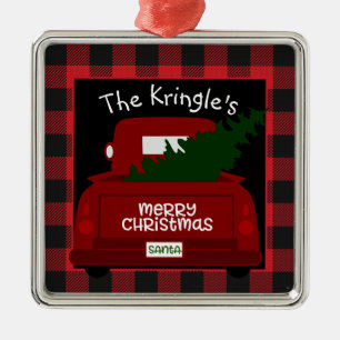 Buffalo Karo Vintag Truck Personalisiert Ornament Aus Metall