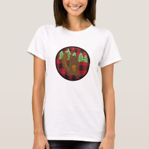 Buffalo Karo Waldhörnchen-Feiertags-T-Shirt T-Shirt