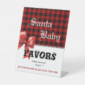 Buffalo-Karo-Wasserfarbe-Bogen-Baby-Party-Geschenk Sockelschild (Vorderseite)