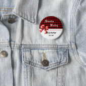 Buffalo-Karo-Wasserfarbe-Rot-Schleife-Future-Mama Button (Beispiel)