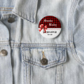 Buffalo-Karo-Wasserfarbe-Rot-Schleife-Oma-wird Button (Beispiel)