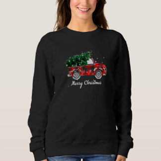 Buffalo Karo Weihnachtsbaum Roter LKW passend Fa Sweatshirt