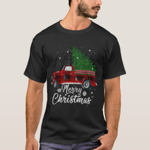 Buffalo Karo Weihnachtsbaum Roter LKW Vintage Cos T-Shirt