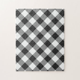 Buffalo Karo White Tartan Kariertes Muster Puzzle