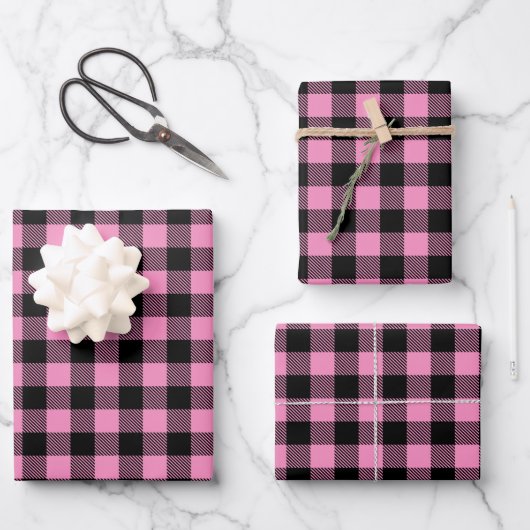 Buffalo Karo Wrapping Paper Sheets Geschenkpapier Set (Vorderseite)