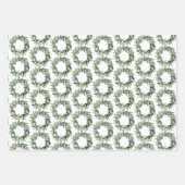 Buffalo Karo Wreath Schreibmaschine Weihnachten Geschenkpapier Set (Vorderseite)