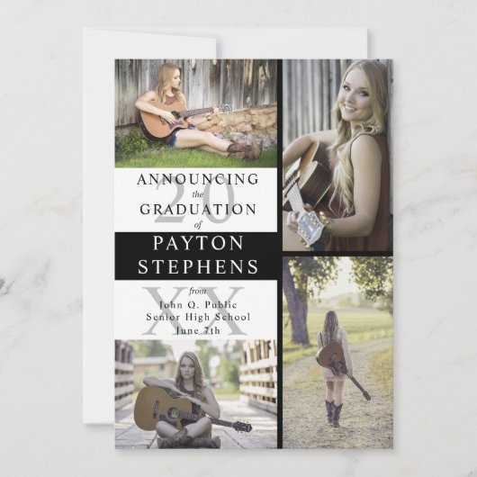 Buffalo Karos Foto Black | Weißer Abschluss Ankündigung (Vorderseite)