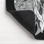 Buffalo Kopf mit indianischer Hitze Mousepad (Ecke)