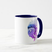 Buffalo Kopf mit indianischer Hitze Tasse (VorderseiteRechts)
