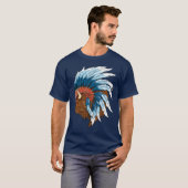 Buffalo Kopf mit indischer Hitze T-Shirt (Vorne ganz)