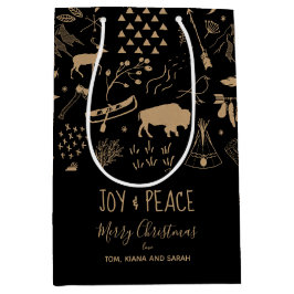 Buffalo Kraft Paper Joy & Peace ID599 Mittlere Geschenktüte