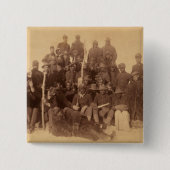 Buffalo-Krieger: Amerikanische Kampferei Button (Vorderseite)