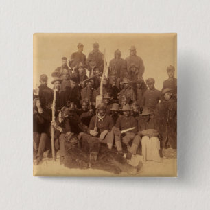 Buffalo-Krieger: Amerikanische Kampferei Button