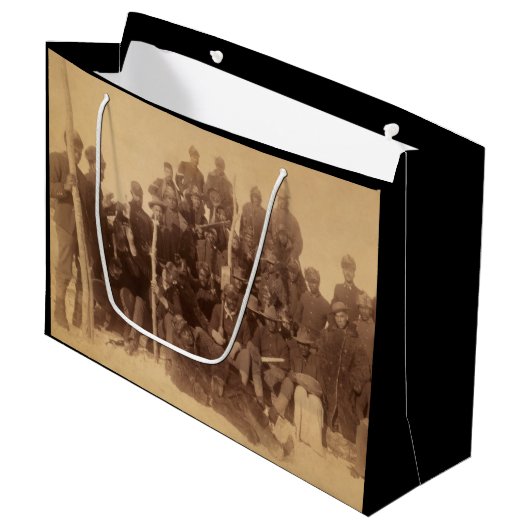 Buffalo-Krieger: Amerikanische Kampferei Große Geschenktüte (Vorderseite Schrägansicht)