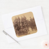 Buffalo-Krieger: Amerikanische Kampferei Quadratischer Aufkleber (Umschlag)