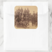 Buffalo-Krieger: Amerikanische Kampferei Quadratischer Aufkleber (Tasche)